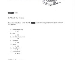 비행경력증명서   45시간