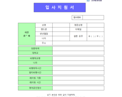 항공사 입사지원서 