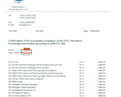 EASA ATPL증명서 CONFIRMATION OF T