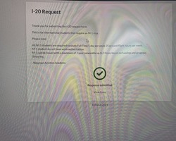 M1 VISA I-20 REQUEST AND  COND