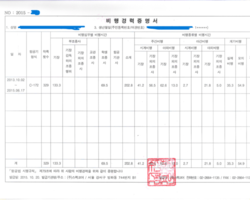 비행경력증명서