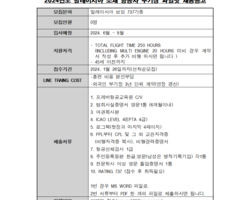 2024년도 말레이시아 소재 항공사 레이팅 737 소지