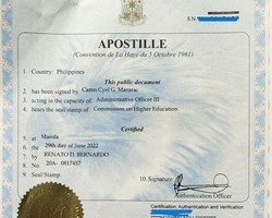 필리핀외교부 DFA APOSTILE 