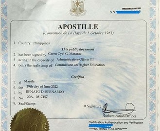 필리핀외교부 DFA APOSTILE 