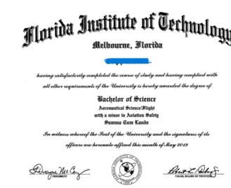 FLORIDA INSTITUTE OF TECHNOLOGY DIPLOMA