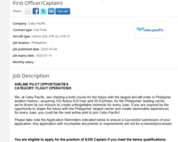 CEBU PACIFIC PILOT(ATR FIRST O