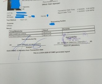 MEDICAL TEST JAN 16,25 AT MANILA PHILIPPINES