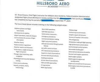 HILLSBORO AERO ACADEMY