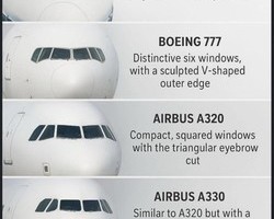 기종별 앞 모습 BOEING AND AIRBUS 320