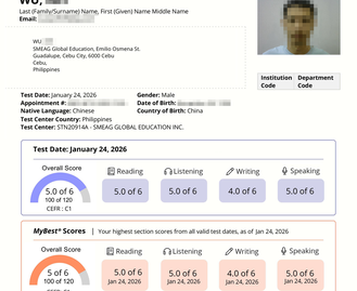 26년 NEW TOEFL IBT(PHILIPPINES CENTER)